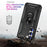 For Samsung Galaxy S23 Military Grade Shock-absorbing Case Ring Kickstand Design PC + TPU Back Cover - Black - 5