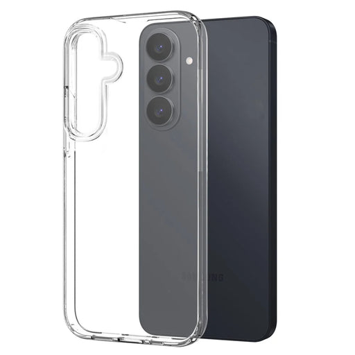 NORTHJO For Samsung Galaxy S26 TPU Phone Case + Tempered Glass Film + Camera Lens Protector (Support Fingerprint Unlock) - Transparent - 2