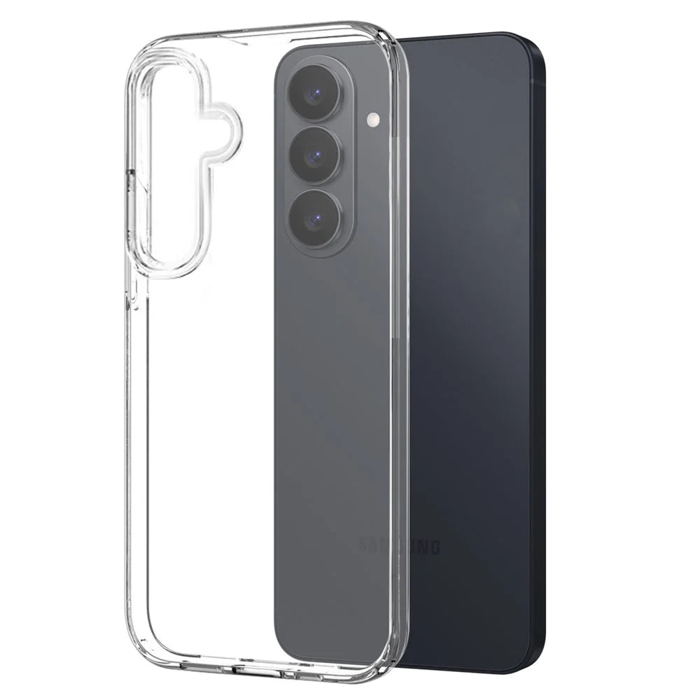 NORTHJO For Samsung Galaxy S26+ TPU Phone Case + Tempered Glass Film + Camera Lens Protector (Support Fingerprint Unlock) - Transparent - 2