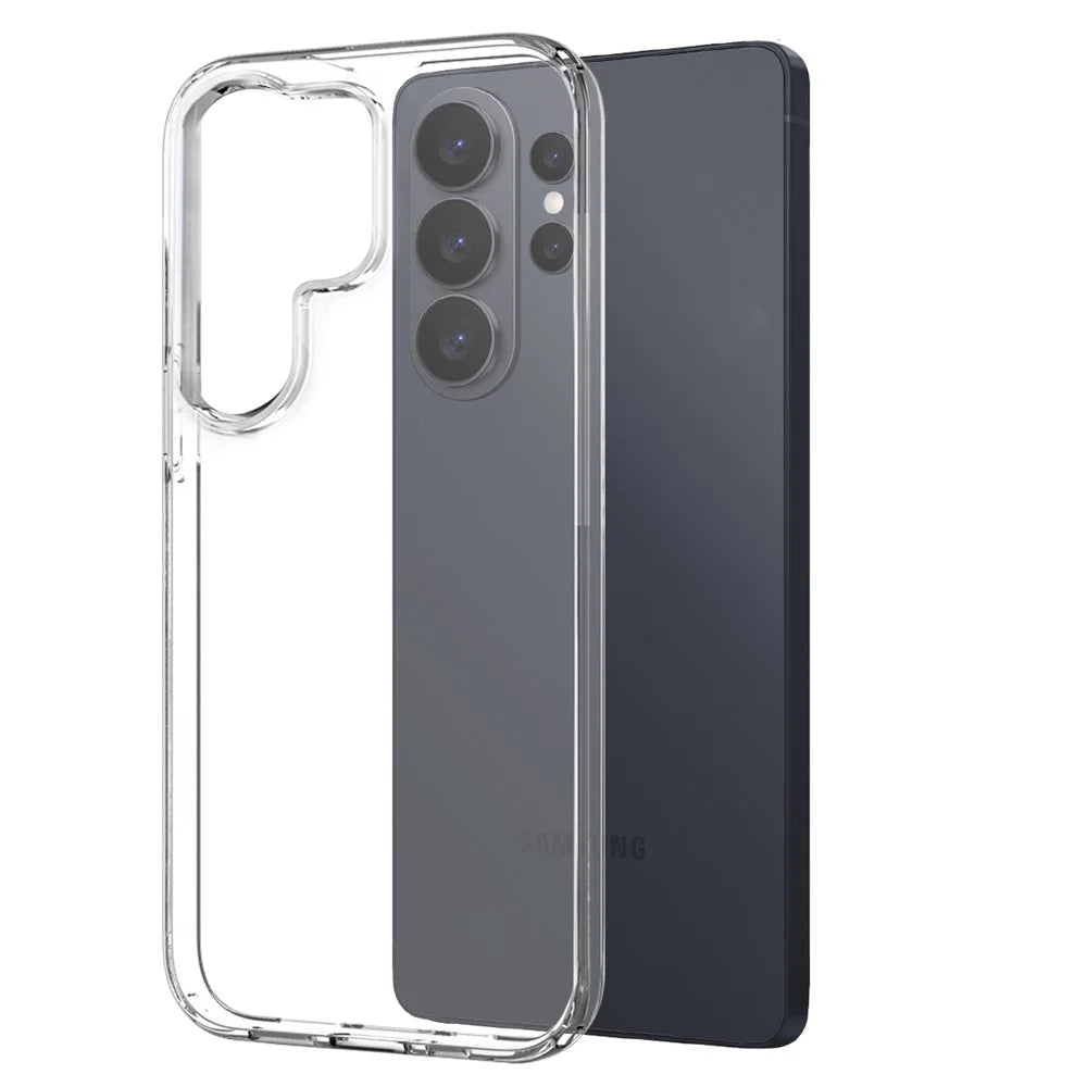 NORTHJO For Samsung Galaxy S26 Ultra TPU Phone Case + Tempered Glass Film + Camera Lens Protector (Support Fingerprint Unlock) - Transparent - 2