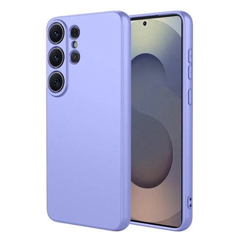 For Samsung Galaxy S26 Ultra Case Liquid Silicone Feel Soft TPU Protective Phone Cover - Purple - 1