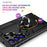 For Samsung Galaxy S23 Ultra Military Grade Case Ring Kickstand Design PC + TPU Hybrid Shell Back Cover - Black - 3
