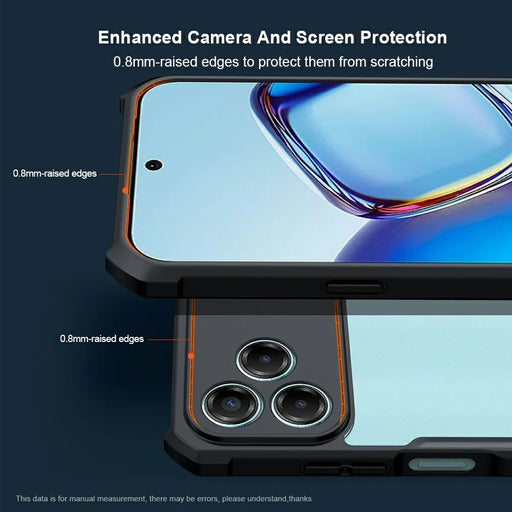 XUNDD For ZTE Blade V80 Vita Case Dropproof TPU + Acrylic Clear Back Phone Cover - Black - 2