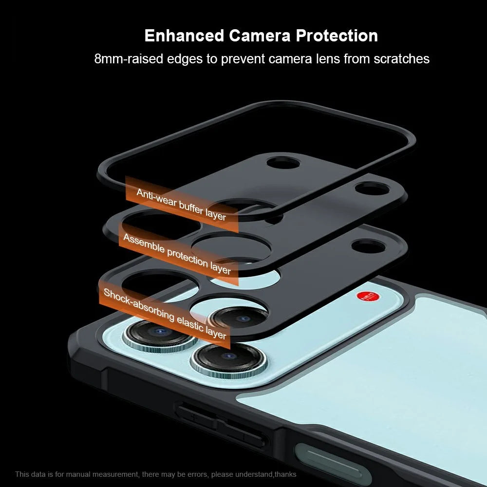 XUNDD For ZTE Blade V80 Vita Case Dropproof TPU + Acrylic Clear Back Phone Cover - Black - 4