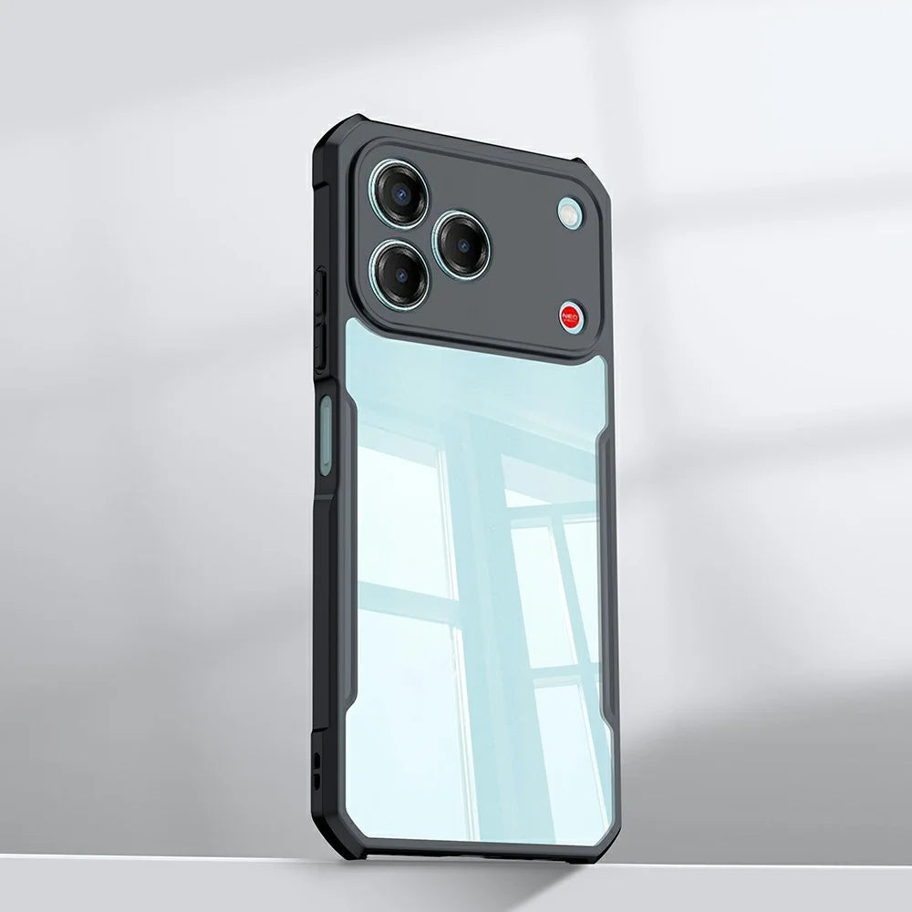 XUNDD For ZTE Blade V80 Vita Case Dropproof TPU + Acrylic Clear Back Phone Cover - Black - 6
