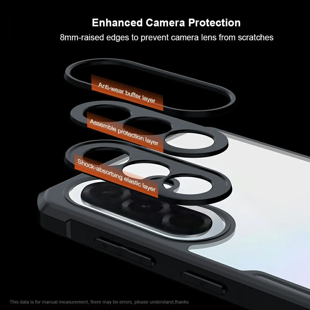 XUNDD For Samsung Galaxy A37 5G Case Dropproof TPU + Acrylic Clear Back Phone Cover - Black - 4