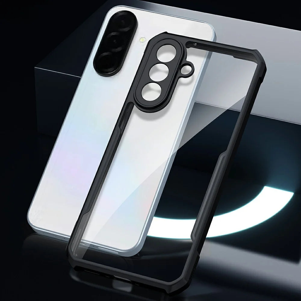 XUNDD For Samsung Galaxy A37 5G Case Dropproof TPU + Acrylic Clear Back Phone Cover - Black - 5