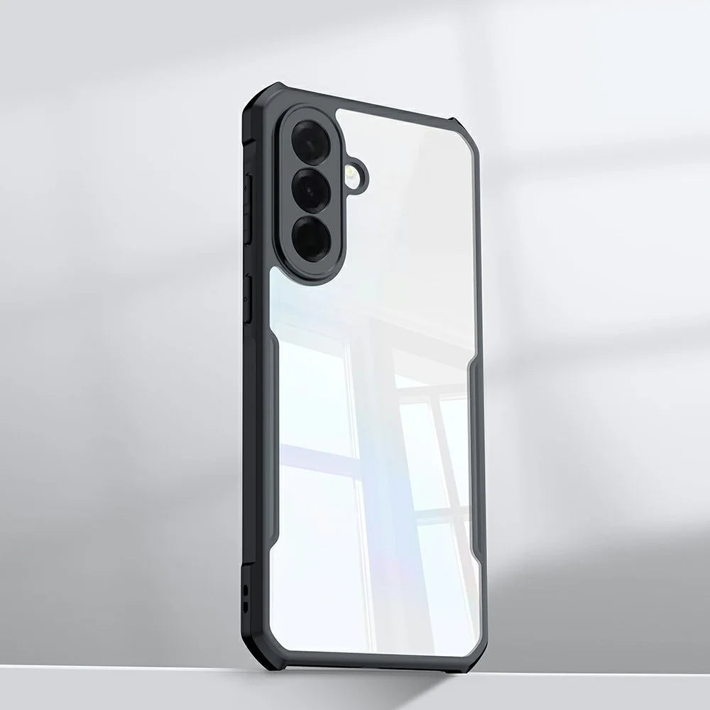 XUNDD For Samsung Galaxy A37 5G Case Dropproof TPU + Acrylic Clear Back Phone Cover - Black - 6