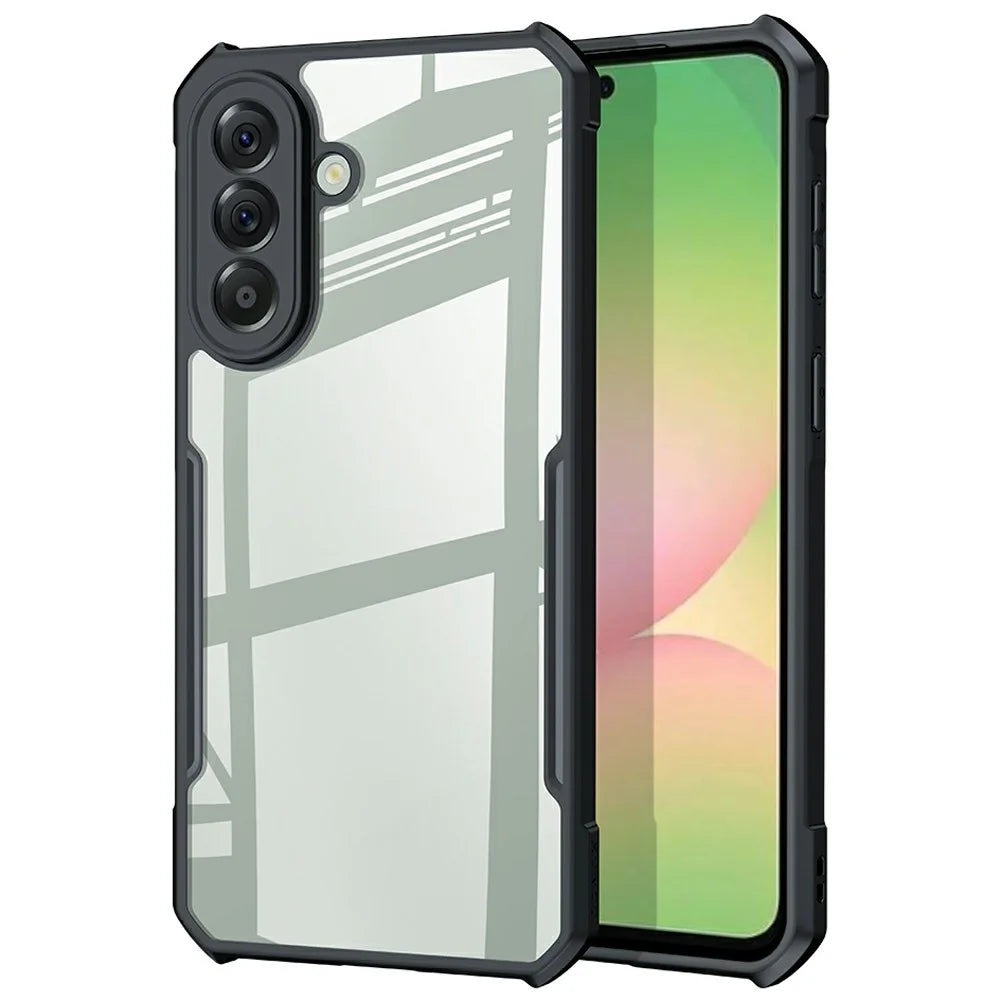 XUNDD For Samsung Galaxy A57 5G Case Dropproof TPU + Acrylic Clear Back Phone Cover - Black - 1