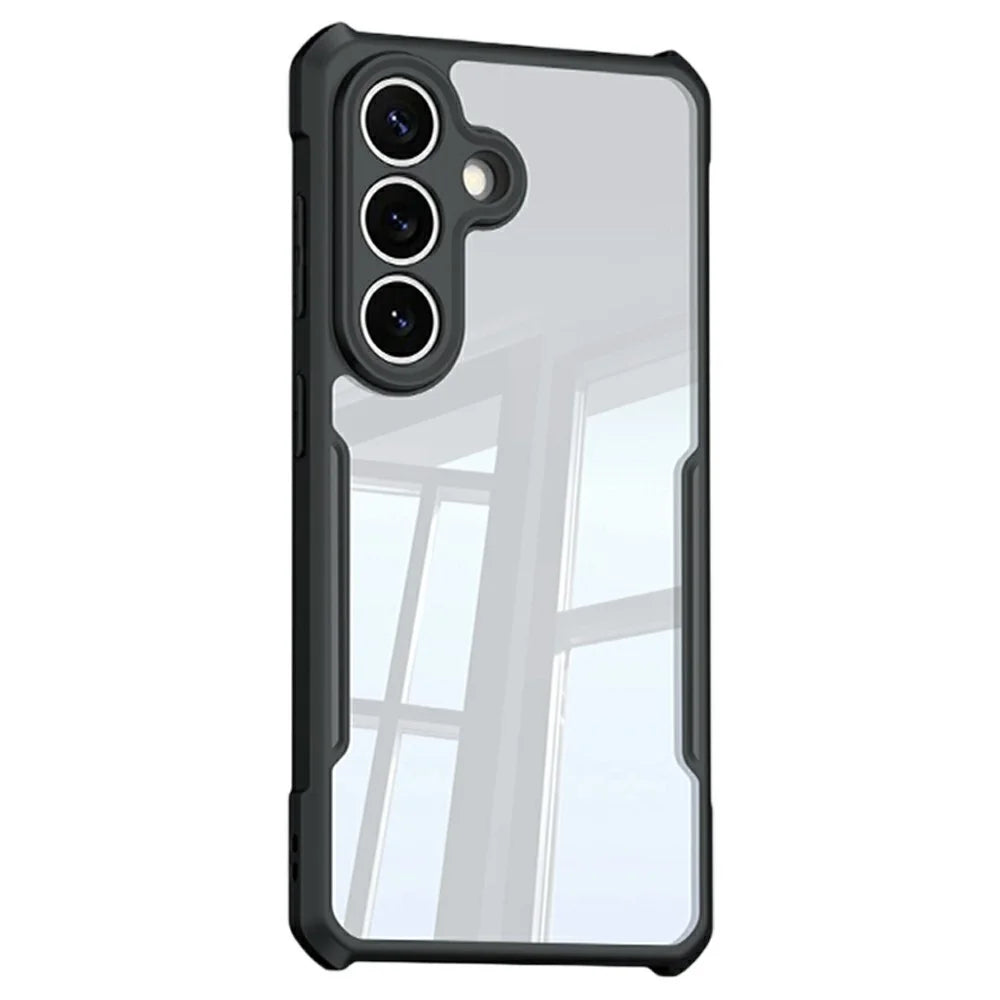 XUNDD For Samsung Galaxy S26 Case Dropproof TPU + Acrylic Clear Back Phone Cover - Black - 1