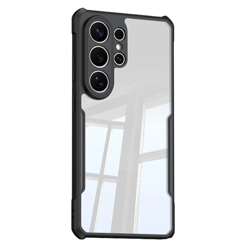 XUNDD For Samsung Galaxy S26 Ultra Case Dropproof TPU + Acrylic Clear Back Phone Cover - Black - 1