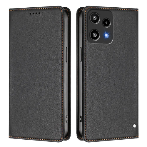For Nothing Phone (3a) Lite 5G Leather Wallet Case Magnetic Closure RFID Blocking Phone Cover - Black - 1