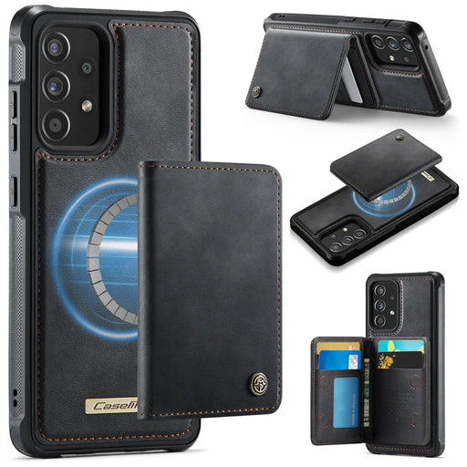 CASEME For Samsung Galaxy A52s 5G / Galaxy A52 5G Magnetic Case  ME80 Series Leather PC TPU Phone Cover with Detachable Wallet - Black - 1