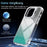 For iPhone 13 Pro Magnetic Case Gradient Glitter Shockproof TPU PC Phone Cover Compatible with MagSafe - Lake Green - 7