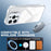 For iPhone 14 Pro Magnetic Case Gradient Glitter Shockproof TPU PC Phone Cover Compatible with MagSafe - White - 3