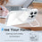 For iPhone 14 Pro Magnetic Case Gradient Glitter Shockproof TPU PC Phone Cover Compatible with MagSafe - White - 4