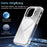 For iPhone 14 Pro Magnetic Case Gradient Glitter Shockproof TPU PC Phone Cover Compatible with MagSafe - White - 7