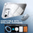 For iPhone 17e / 16e Magnetic Case Gradient Glitter Shockproof TPU PC Phone Cover Compatible with MagSafe - Black - 3
