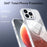 For iPhone 16 Pro Magnetic Case Gradient Glitter Shockproof TPU PC Phone Cover Compatible with MagSafe - Orange - 5