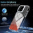 For iPhone 16 Pro Magnetic Case Gradient Glitter Shockproof TPU PC Phone Cover Compatible with MagSafe - Orange - 7