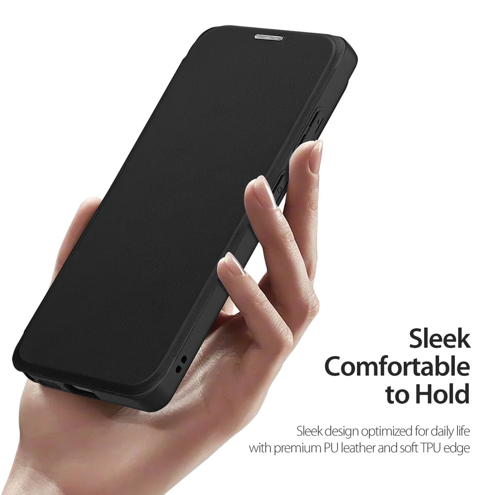 DUX DUCIS For Samsung Galaxy S26 Ultra Magnetic Case  Skin X Pro Series Flip Leather Cover - Black - 5