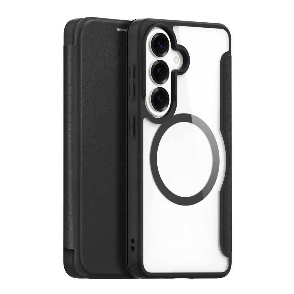 DUX DUCIS For Samsung Galaxy S26 Magnetic Case  Skin X Pro Series Flip Leather Cover - Black - 1