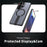 For Samsung Galaxy S26 Ultra Magnetic Case Kickstand Grid Texture TPU PC Phone Back Cover - Black - 4