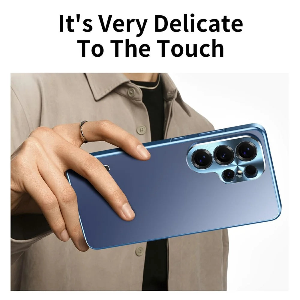 For Samsung Galaxy S26 Ultra Case Magnetic Alloy Frame Matte PC Back Phone Cover - Black - 4