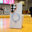 For Samsung Galaxy S26 Ultra Case Magnetic Rotary Kickstand Diamond Texture Leather Coated PC TPU Phone Cover - White - 2
