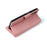 For Samsung Galaxy A57 5G Case Zipper Wallet Rivet Decor Leather Phone Cover with Wrist Strap - Rose Gold - 5
