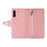 For Samsung Galaxy A57 5G Case Zipper Wallet Rivet Decor Leather Phone Cover with Wrist Strap - Rose Gold - 6