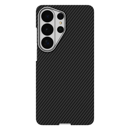 GKK For Samsung Galaxy S26 Ultra Magnetic Case 600D Fine Carbon Fiber Texture Hard PC Phone Back Cover - Black - 1