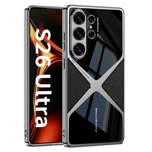 GKK For Samsung Galaxy S26 Ultra Case X Shape Design Protective Hybrid Phone Cover - Black - 1