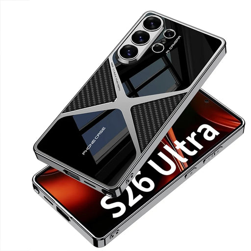 GKK For Samsung Galaxy S26 Ultra Case X Shape Design Protective Hybrid Phone Cover - Black - 2