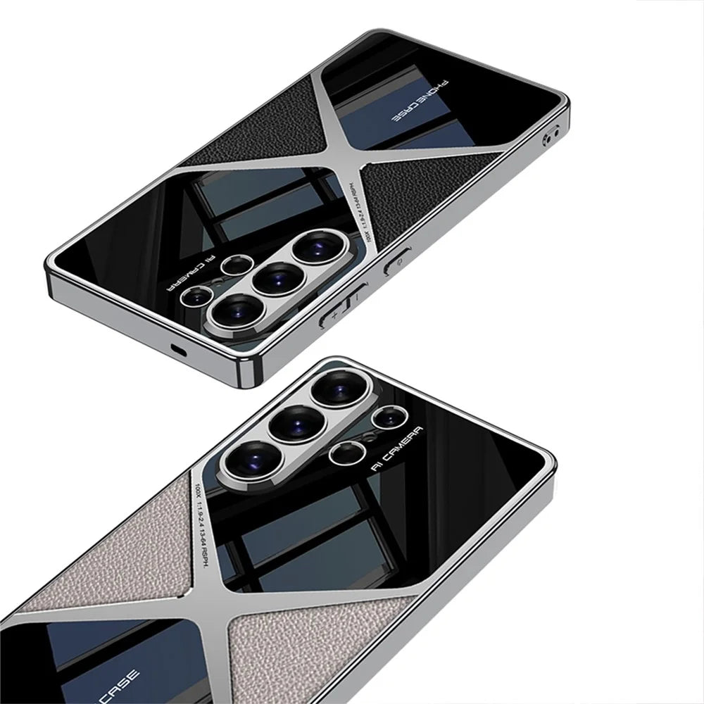 GKK For Samsung Galaxy S26 Ultra Case X Shape Design Protective Hybrid Phone Cover - Black - 4