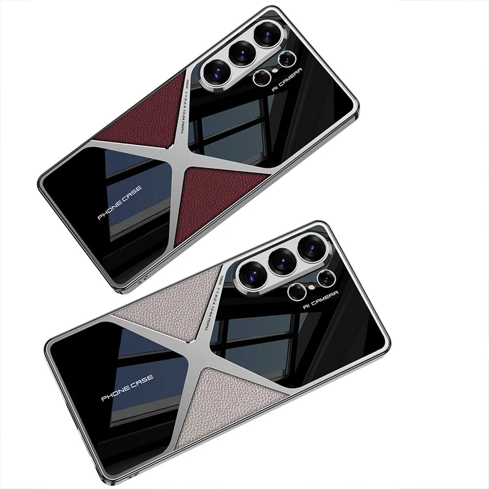 GKK For Samsung Galaxy S26 Ultra Case X Shape Design Protective Hybrid Phone Cover - Black - 5