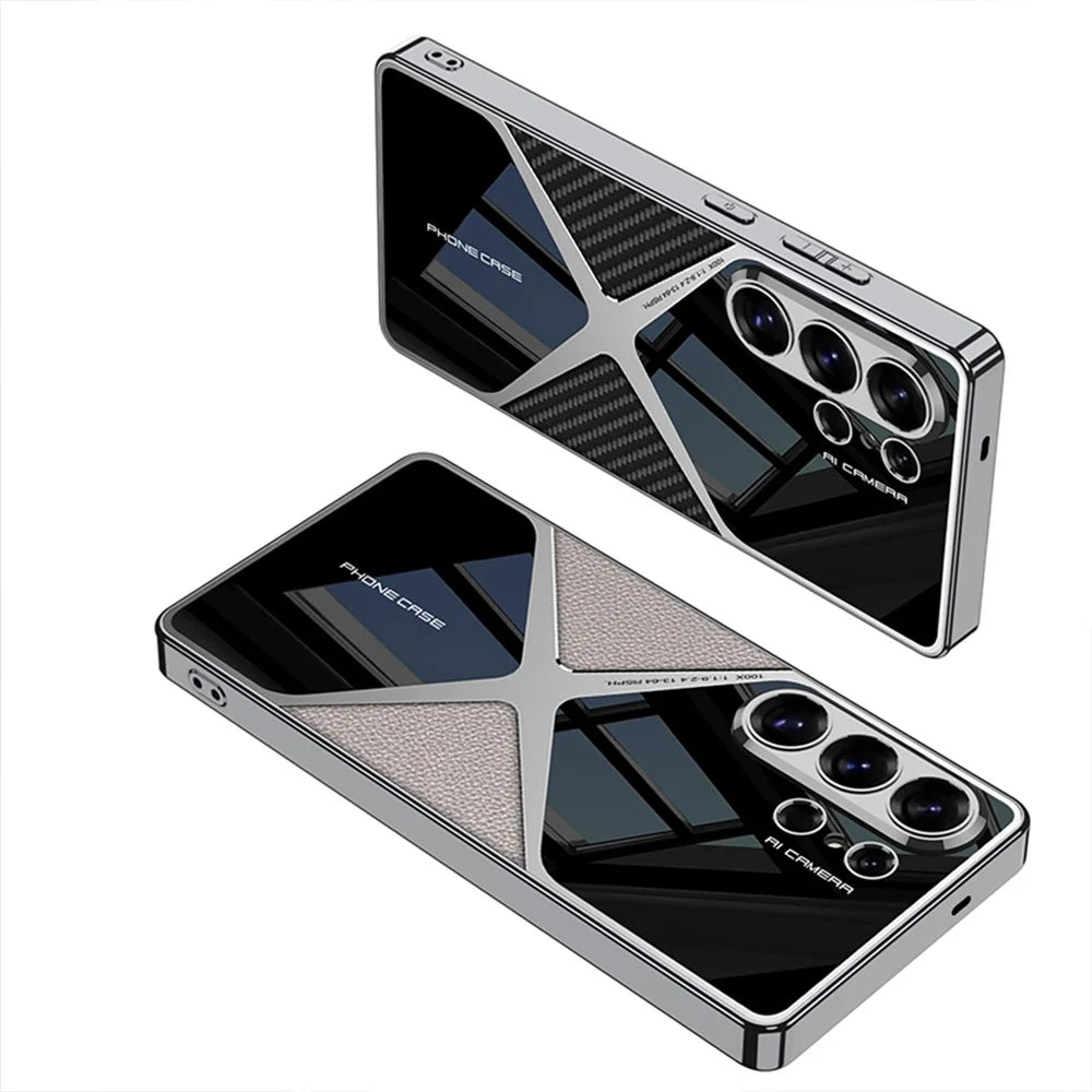 GKK For Samsung Galaxy S26 Ultra Case X Shape Design Protective Hybrid Phone Cover - Black - 7