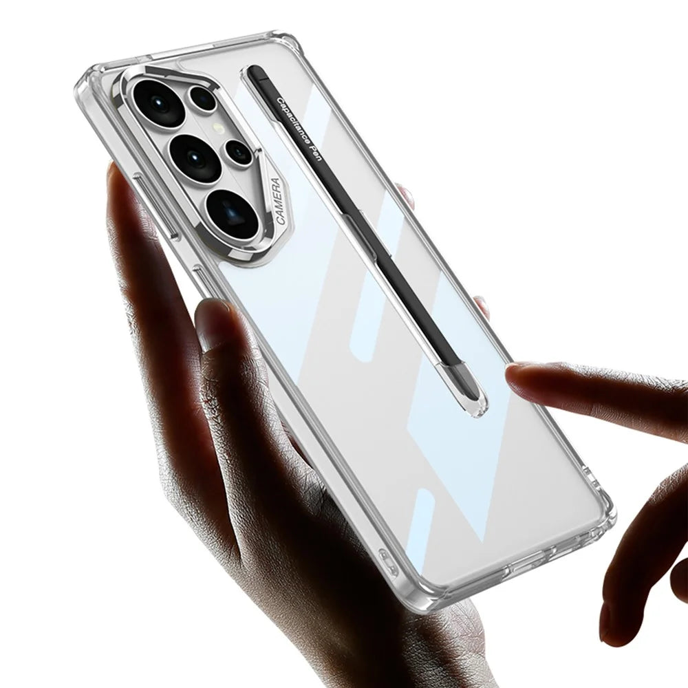 GKK For Samsung Galaxy S26 Ultra Case Crystal Clear TPU+PC Shockproof Phone Cover with Stylus - Transparent - 2