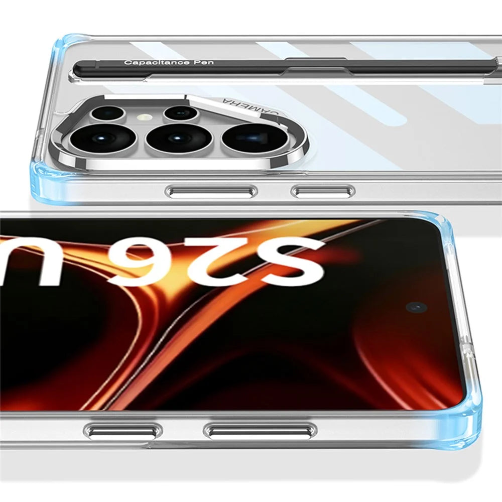 GKK For Samsung Galaxy S26 Ultra Case Crystal Clear TPU+PC Shockproof Phone Cover with Stylus - Transparent - 4