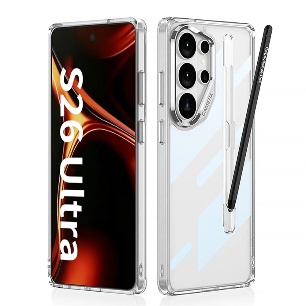 GKK For Samsung Galaxy S26 Ultra Case Crystal Clear TPU+PC Shockproof Phone Cover with Stylus - Transparent - 5
