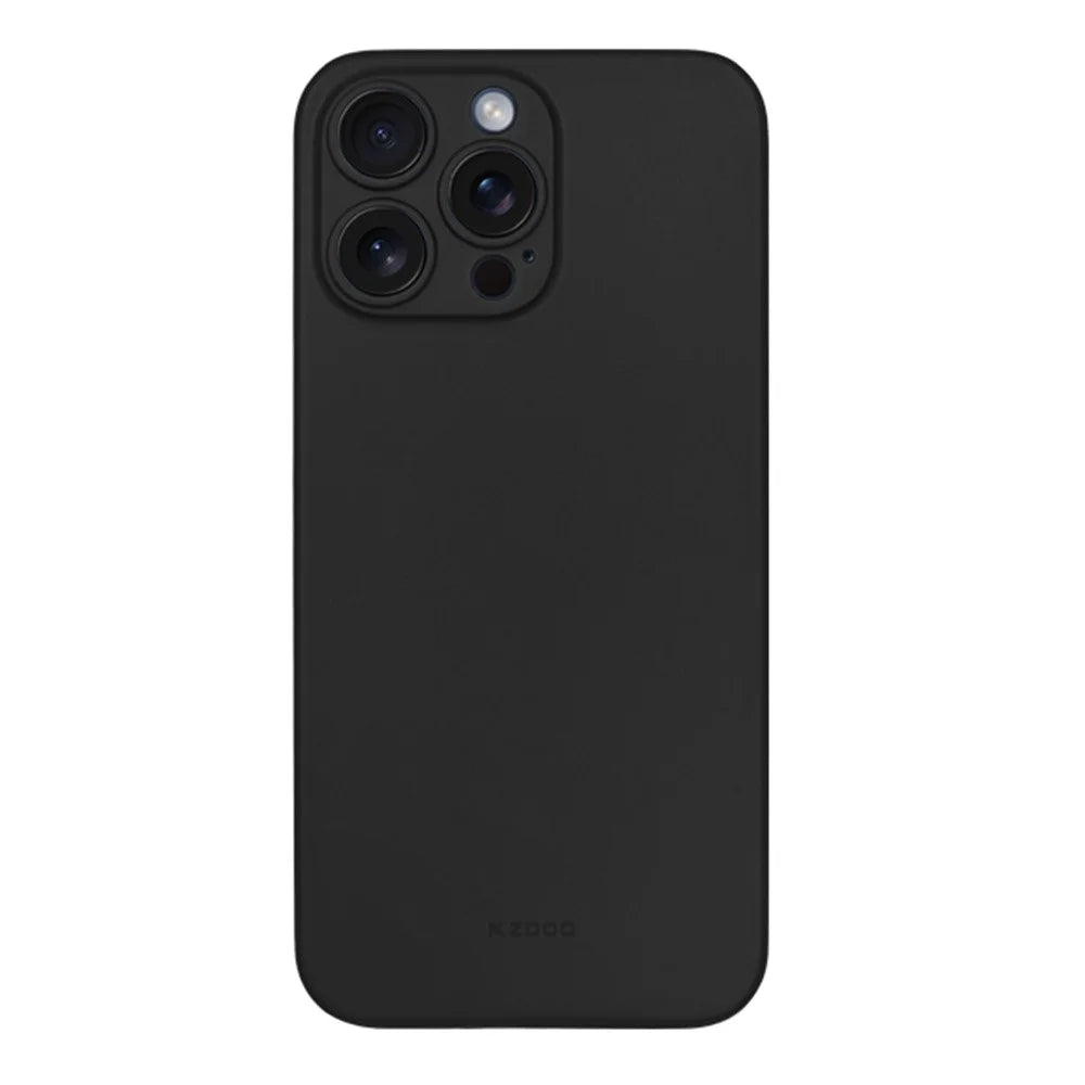 KZDOO Air Skin Series for iPhone 13 Pro Max Case Frosted Back Ultra Thin PP Phone Cover - Black - 1