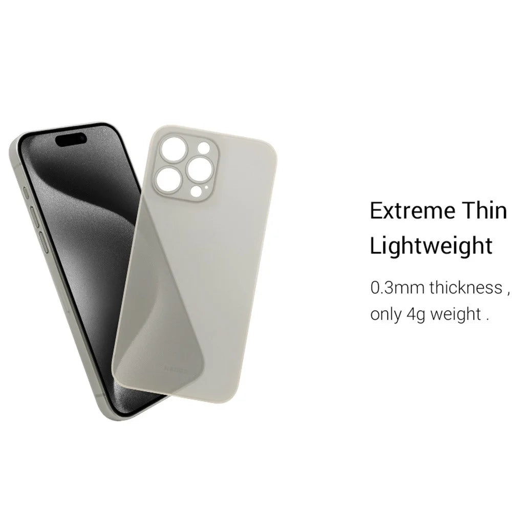 KZDOO Air Skin Series for iPhone 13 Pro Max Case Frosted Back Ultra Thin PP Phone Cover - Black - 2