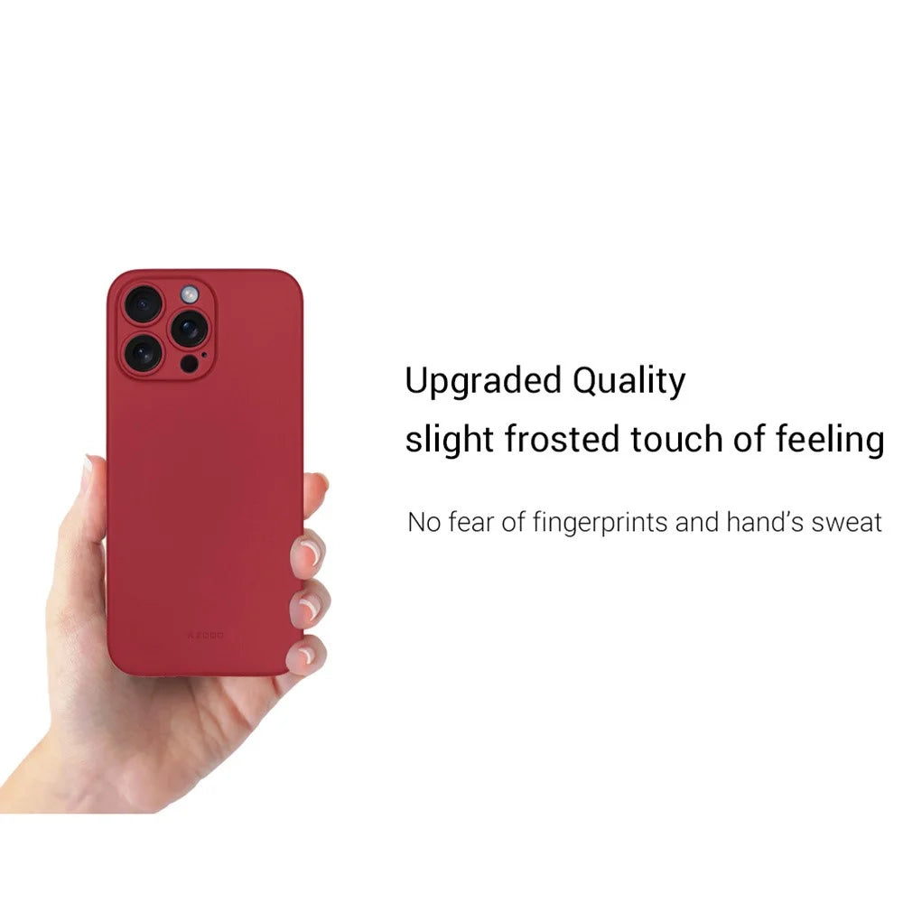 KZDOO Air Skin Series for iPhone 13 Pro Max Case Frosted Back Ultra Thin PP Phone Cover - Black - 3