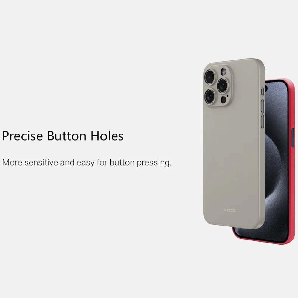 KZDOO Air Skin Series for iPhone 13 Pro Max Case Frosted Back Ultra Thin PP Phone Cover - Black - 7