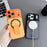 For iPhone 17 Pro Magnetic Case Kickstand Dual Color Skin Touch Rubberized PC + TPU Phone Cover - Brown - 3