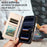 For iPhone 18 Pro Max / 17 Pro Max Leather Case Rhinestone Decor Rhombus Pattern Wallet Stand Flip Phone Cover with Straps - Apricot - 5