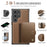 JEEHOOD For Samsung Galaxy S26 Ultra Magnetic Case  J09 RFID Blocking Card Holder Leather Back Phone Cover - Brown - 2