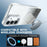 For Samsung Galaxy S25 FE Magnetic Case Gradient Glitter Shockproof TPU PC Phone Cover - Black - 3