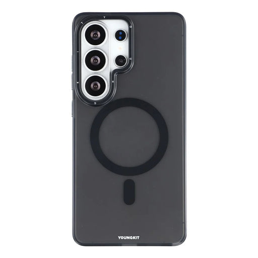 YOUNGKIT For Samsung Galaxy S26 Ultra Magnetic Case PET TPU Matte Phone Cover - Transparent Black - 2