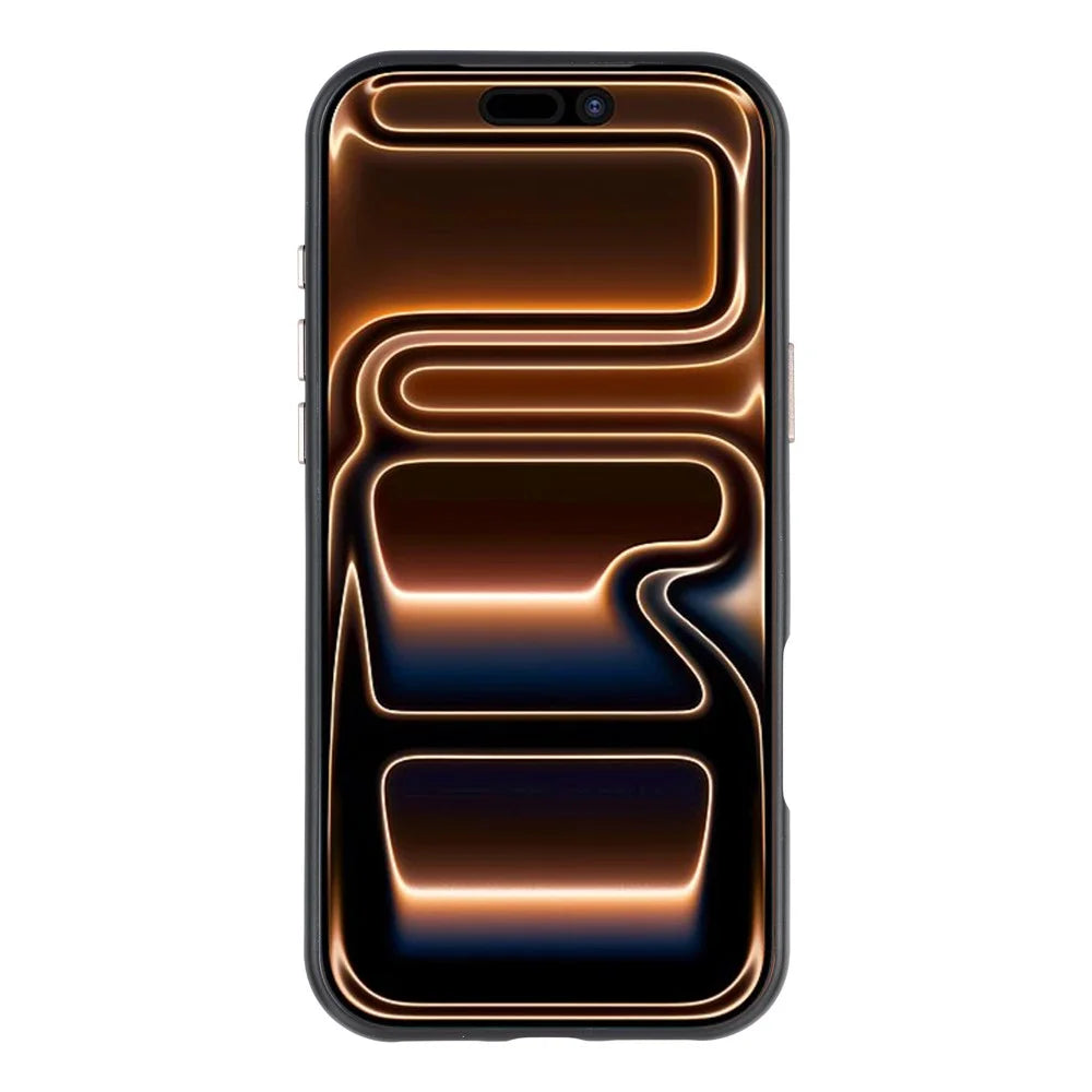 KIGC For iPhone 17 Pro Max Case Compatible with MagSafe Metal Lens Frame PC Slim Phone Cover - Black - 3